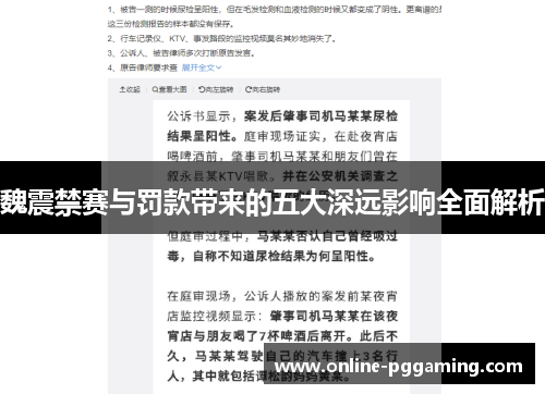 魏震禁赛与罚款带来的五大深远影响全面解析 魏震禁赛与罚款带来的五大深远影响全面解析